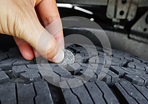 Measuring tire depth