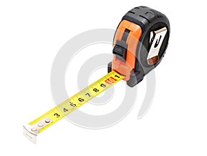 Roulette measuring tool in metric scale photo