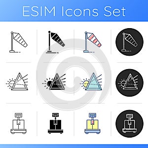 Measuring tools icons set