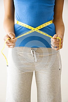Measuring waist photo