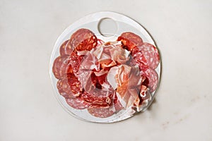Meat assorti plate photo