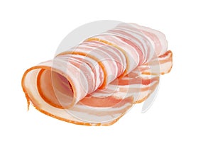 Meat bacon food isolated over white background