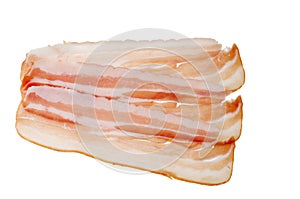 Meat bacon food isolated over white background