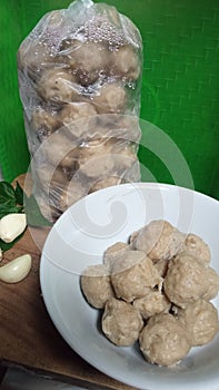 meat ball by handmade in Indonesia food photo