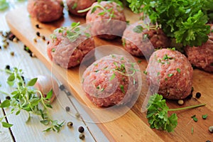 Meat balls with herbs