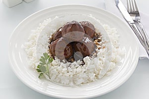 Meat Balls In Hoisin Sauce photo