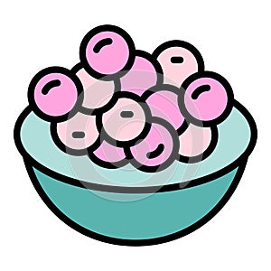 Meat balls icon vector flat