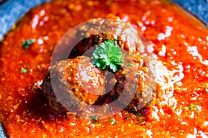 Meat balls. Italian and Mediterranean cuisine. Meat balls with s