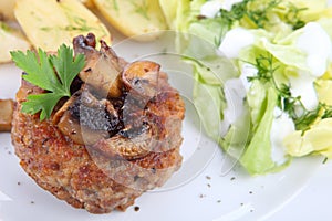 Meat balls with mushrooms