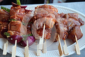 Meat for the barbecue: Porc meat
