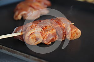 Meat on the barbecue: Porc meat
