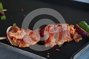 Meat on the barbecue: Porc meat