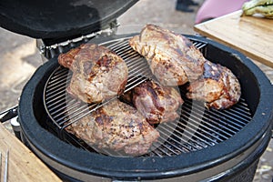 Meat in a bbq