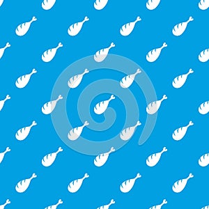 Meat on the bone pattern seamless blue