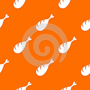 Meat on the bone pattern seamless