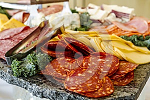 Meat and cheese party tray
