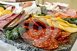 Meat and cheese party tray photo