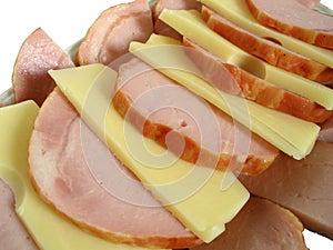 Meat and cheese slices