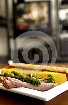 Meat and cheese tray