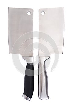 Meat cleaver isolated over white background