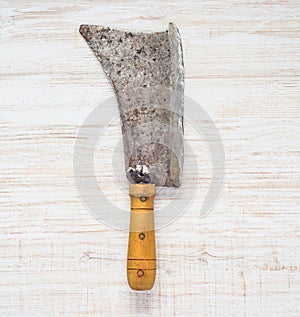 Meat Cleaver in Top View