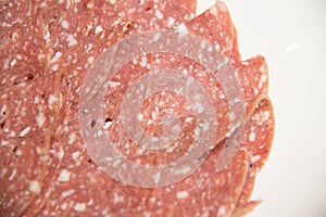 Meat coldcut texture closeup background