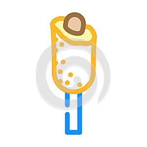 meat corn dog color icon vector illustration