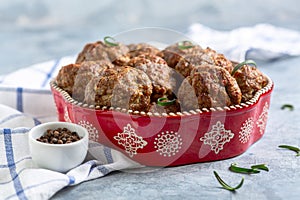 Meat cutlets baked in the oven