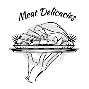 Meat Delicacies menu design element
