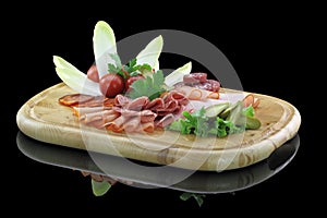 Meat delicatessen plate