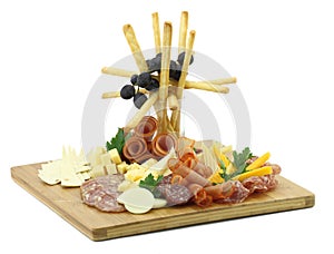 Meat delicatessen plate