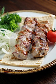 Meat dish lula kebab