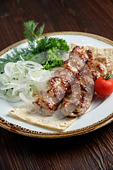 Meat dish lula kebab