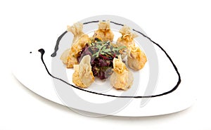 Meat dumplings on a plate