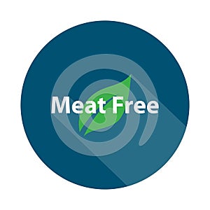 meat free badge on white