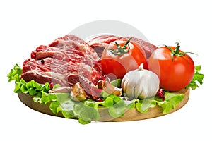 Meat and fresh vegetables