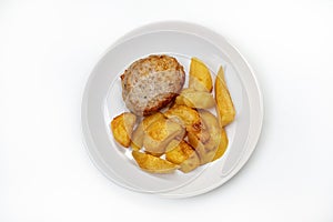 Meat With Fried Potatoes