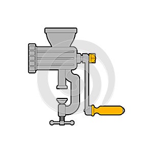 Meat grinder isolated. hasher cartoon. mincer vector illustration