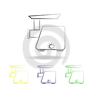 meat grinder multicolored icons. Element of electrical devices multicolored icons. Signs, symbols collection icon can be used for