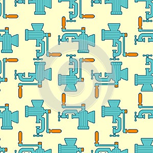 Meat grinder pattern seamless. hasher background . mincer vector texture