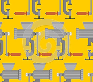 Meat grinder pattern seamless. hasher background . mincer vector texture