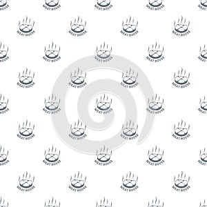 Meat house eco pattern vector seamless
