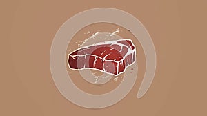 meat illustration for cafe, meat restaurant, signboard for diner