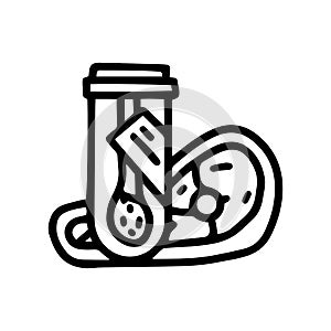 meat inspection line vector doodle simple icon