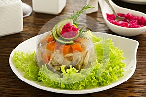 Meat jelly with vegetables
