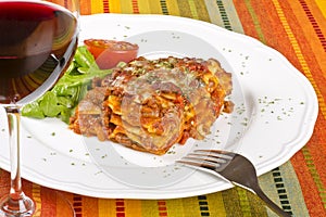 Meat Lasagna and Red Wine #2