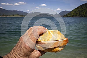 Meat loaf bun at Walchensee