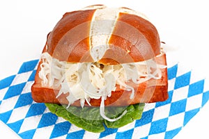 Meat loaf in a pretzel roll