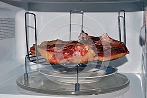 Meat in microwave