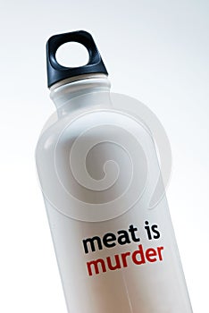 Meat is Murder water bottle photo